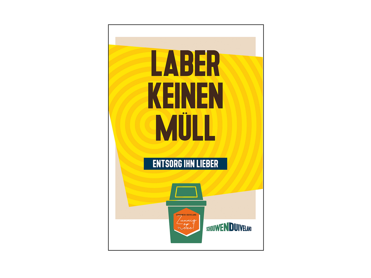 Poster A4 LABER KEINEN MÜLL (DUITS)