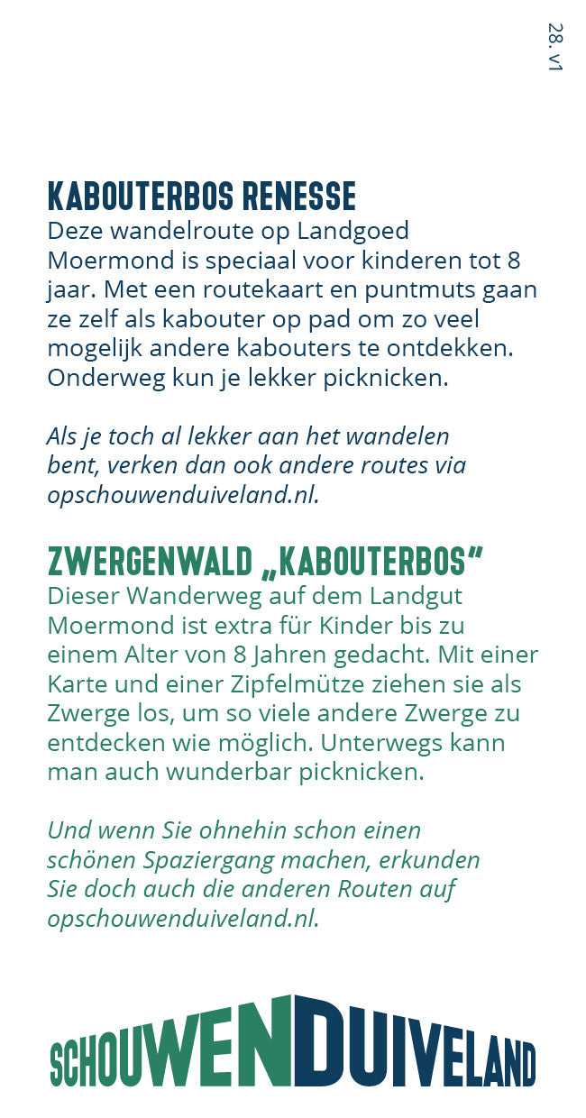 Tipkaart - Kabouterbos Renesse
