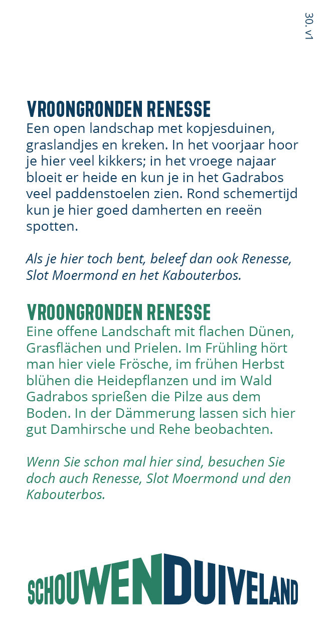 Tipkaart - Vroongronden Renesse