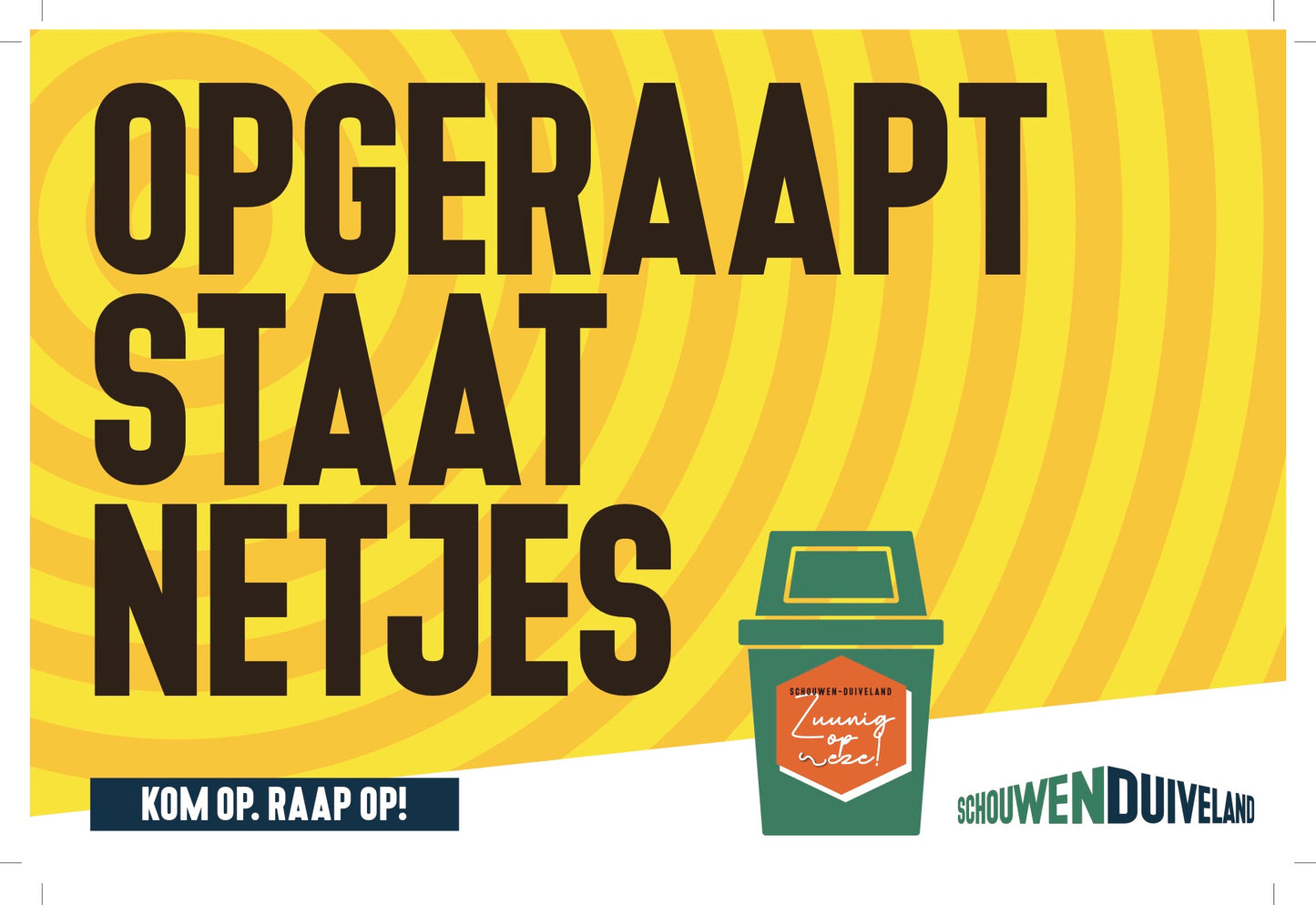 Afvalbak sticker medium NL