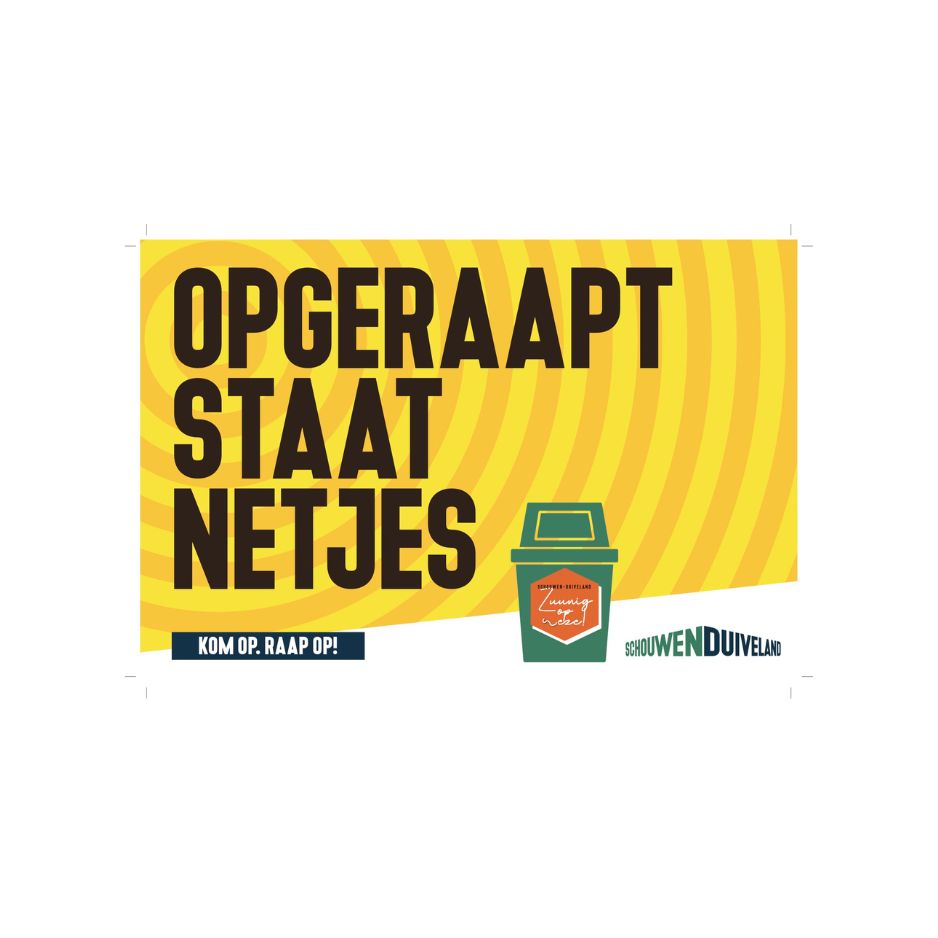 Afvalbak sticker medium NL